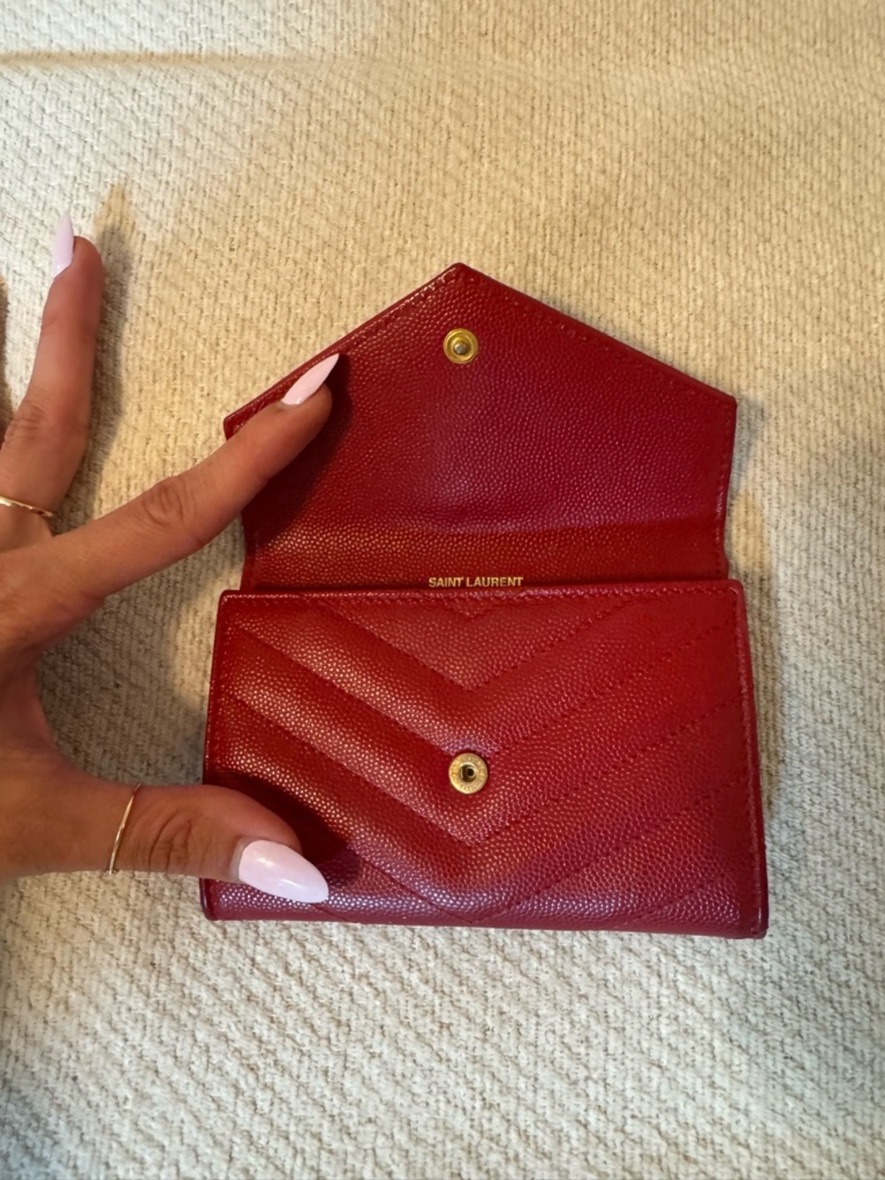 YSL Red Cassandre Wallet - Picture 2 of 8